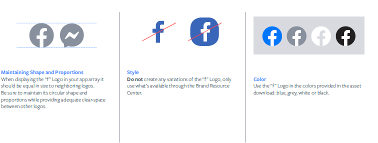 Facebook's brand guidelines